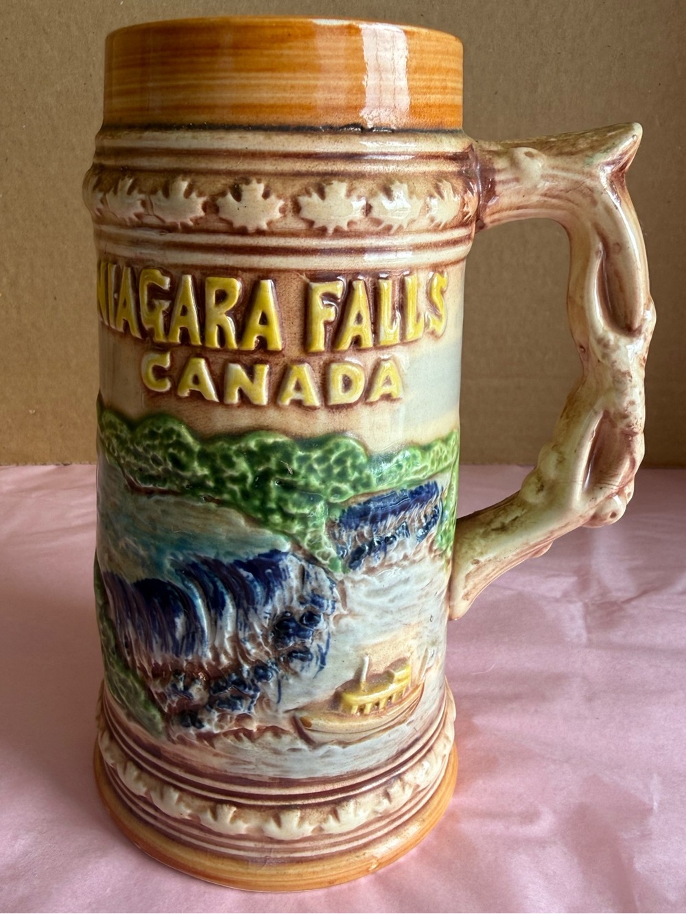Vintage Niagara Falls Canada Ceramic Beer Stein Souvenir Mug